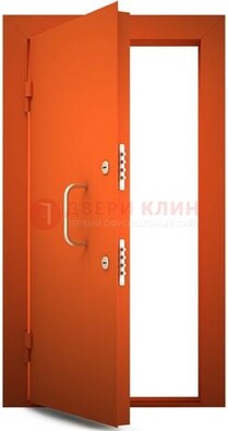 Оранжевая стальная бронированная дверь с нитроэмалью ДБ-2 в Кашире