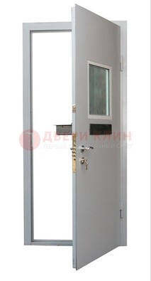 Белая металлическая дверь в кассу ДКС-1 в Кашире