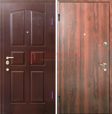 Офисная входная дверь с МДФ ламинат внутри ДМ-101 в Кашире
