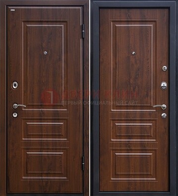 Темная металлическая дверь с МДФ ДМ-140 в Кашире