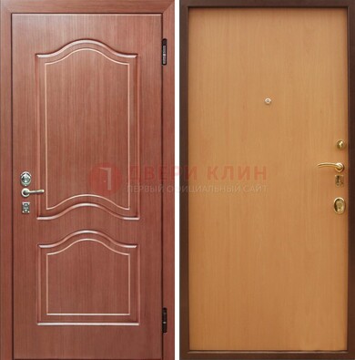 Входная дверь отделанная МДФ и ламинатом внутри ДМ-159 в Кашире