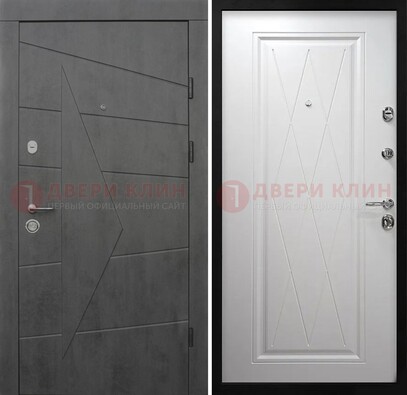 Темная железная дверь МДФ с рисунком ДМ-194 в Петрозаводске
