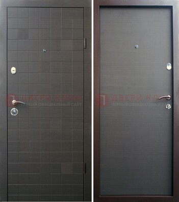 Черная железная дверь МДФ ДМ-227 в Кашире
