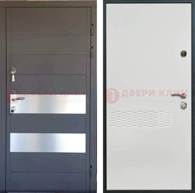 Металлическая дверь МДФ темная и светлая ДМ-420 в Кашире
