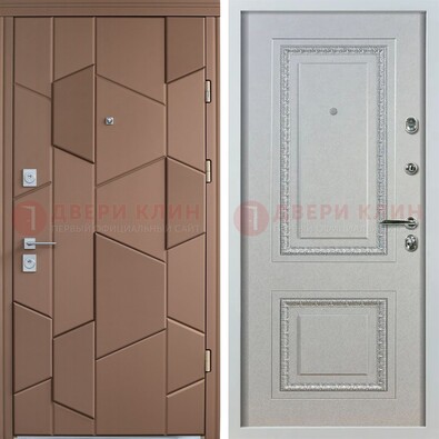Квартирная стальная дверь с разными панелями МДФ ДМ-496 в Кашире
