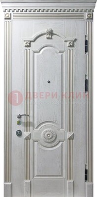 Белая дверь с МДФ ДМ-525 в Кашире
