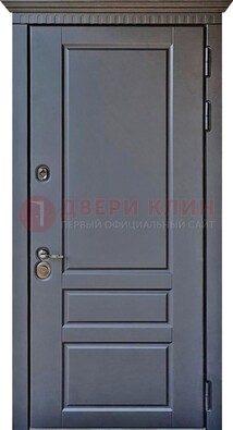 Тёмная входная дверь для коттеджа с МДФ ДМ-528 в Кашире