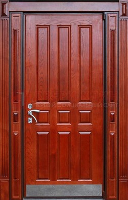 Красная входная дверь для улицы с МДФ ДМ-532 в Кашире