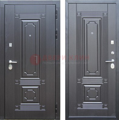 Декоративная серая металлическая дверь с МДФ ДМ-57 в Кашире