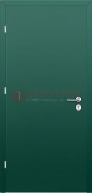 Зеленая стальная дверь с нитроэмалью ДН-6 в Кашире