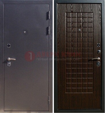 Серая металлическая дверь с порошковым напылением ДП-153 в Кашире