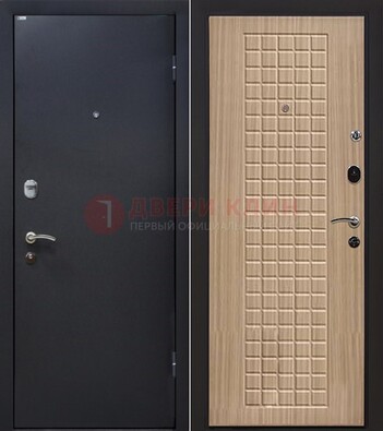 Черная металлическая дверь с порошковым покрытием ДП-157 в Кашире
