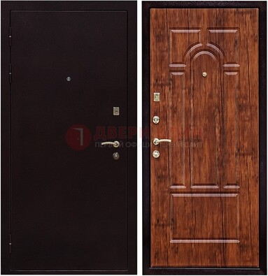 Темная железная дверь с порошковым покрытием ДП-194 в Кашире