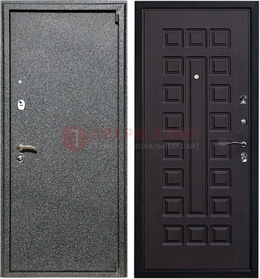 Черная стальная дверь с порошковым покрытием ДП-196 в Кашире