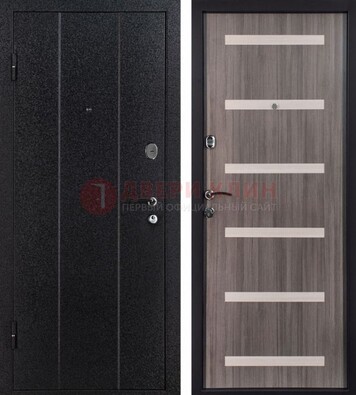 Черная стальная дверь с порошковым окрасом ДП-199 в Кашире