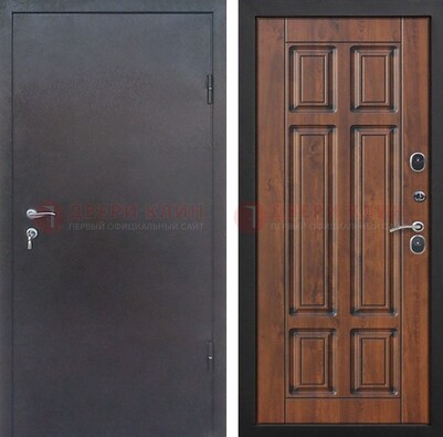 Входная дверь с порошковым покрытием Медный антик с МДФ панелью ДП-235 в Кашире