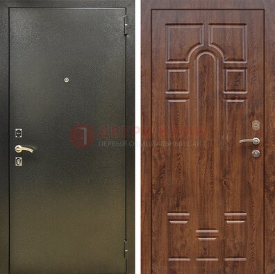 Металлическая дверь Темное серебро с порошковым покрытием и МДФ ДП-271 в Кашире