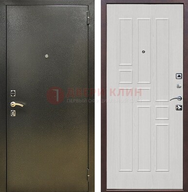 Входная дверь Темное серебро с порошковой отделкой и терморазрывом МДФ ДП-282 в Кашире