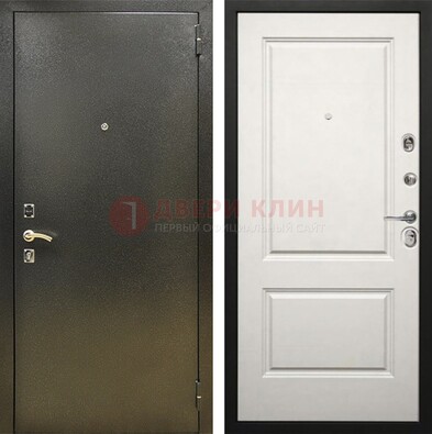 Металлическая темная дверь с порошковым напылением и классической МДФ ДП-298 в Кашире