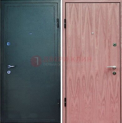 Черная входная дверь с порошковым покрытием ДП-32 в Кашире
