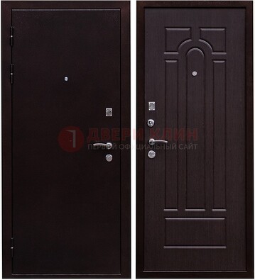 Черная стальная дверь с порошковым покрытием ДП-35 в Кашире