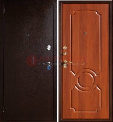 Темная железная дверь с порошковым напылением ДП-46 в Кашире