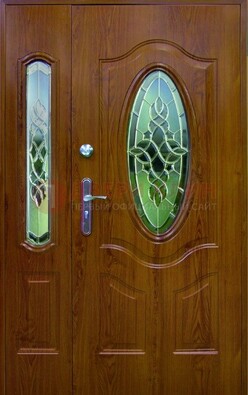 Парадная дверь со стеклянными вставками ДПР-73 для дома в Кашире