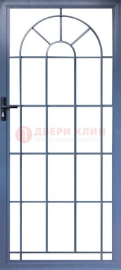 Синяя металлическая решетчатая дверь ДР-28 в Кашире
