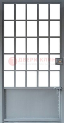 Металлическая решетчатая дверь в сером цвете ДР-7 в Кашире