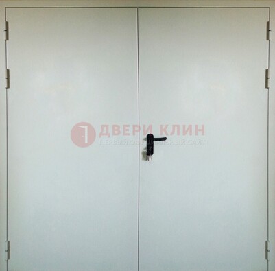Белая металлическая техническая дверь ДТ-8 в Кашире
