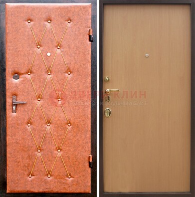 Светлая входная дверь с винилискожей ДВ-22 в Кашире