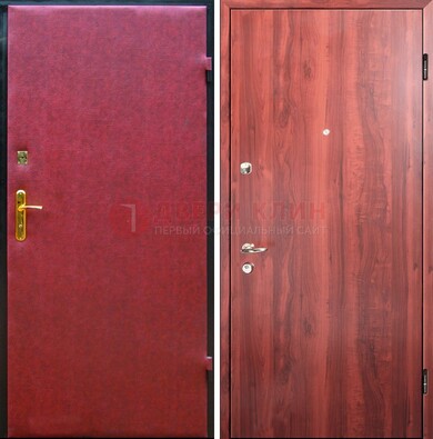 Красная входная дверь с винилискожей ДВ-30 в Кашире