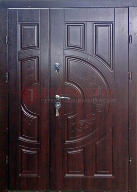 Металлическая филенчатая дверь с виноритом и МДФ Беленый дуб ДВТ-145 в Кашире