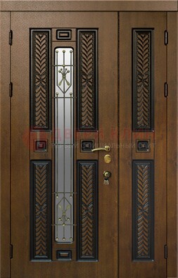 Полуторная входная дверь с виноритом ДВТ-169 в Кашире