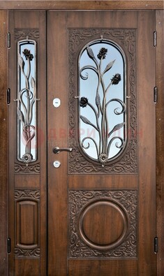 Железная дверь с виноритом и ковкой ДВТ-180 в Кашире