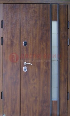 Стальная дверь с виноритом и стеклом ДВТ-187 в Кирове