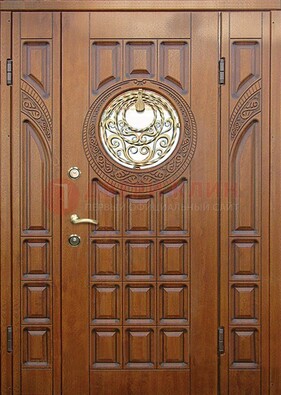 Металлическая филенчатая дверь с виноритом ДВТ-191 в Кашире