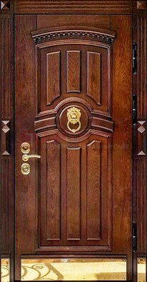 Входная дверь с виноритом в коричневом цвете ДВТ-236 в Кашире