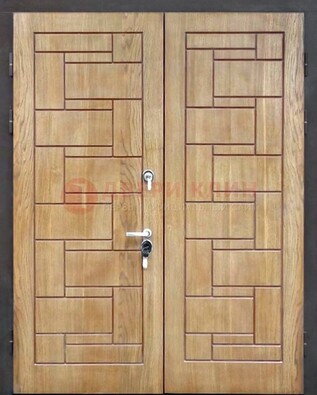 Светло-коричневая стальная дверь с виноритом ДВТ-245 в Рязани