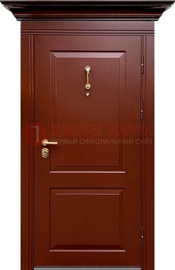 Красная железная дверь винорит для частного дома ДВТ-251 в Кашире