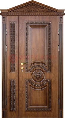 Узорная стальная дверь с виноритом для дома ДВТ-260 в Чехове