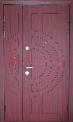 Тамбурная красная железная дверь с виноритом ДВТ-3 в Кашире