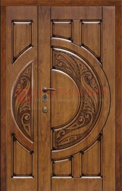 Коричневая входная дверь с виноритом ДВТ-5 в Кашире
