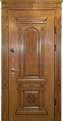 Коричневая железная дверь с виноритом Золотой дуб ДВТ-67 в Сергиевом Посаде