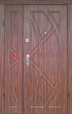 Железная тамбурная полуторная дверь с МДФ ПЛ-7 в Кашире